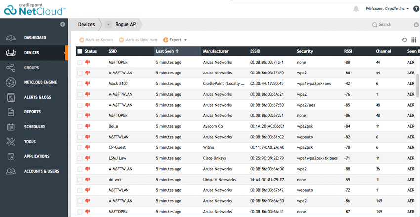 Rogue AP detection